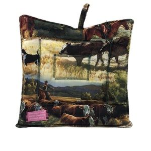 Cowboy Cattle Roundup Potholder